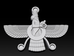 candere the zoroastrian diamond pendant 3D 打印模型