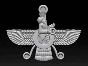 candere the zoroastrian diamond pendant 3D 打印模型