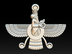 candere the zoroastrian diamond pendant 3D 打印模型