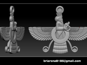 candere the zoroastrian diamond pendant 3D 打印模型