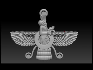 candere the zoroastrian diamond pendant 3D 打印模型