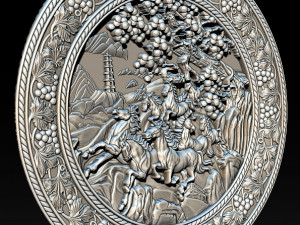 horse relief for cnc 3D प्रिंट मॉडल