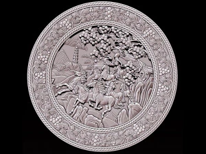 horse relief for cnc 3D Print Model