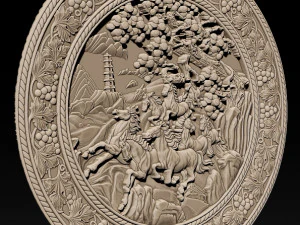 horse relief for cnc 3D Print Model