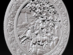 horse relief for cnc 3D Print Model