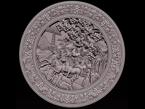 horse relief for cnc 3D प्रिंट मॉडल