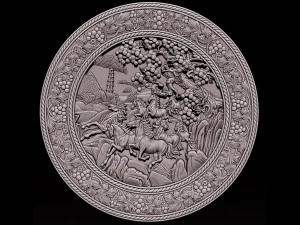horse relief for cnc 3D Print Model