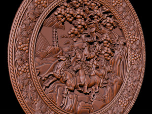 horse relief for cnc 3D प्रिंट मॉडल
