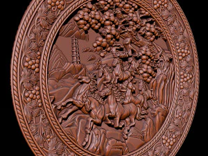 horse relief for cnc 3D Print Model