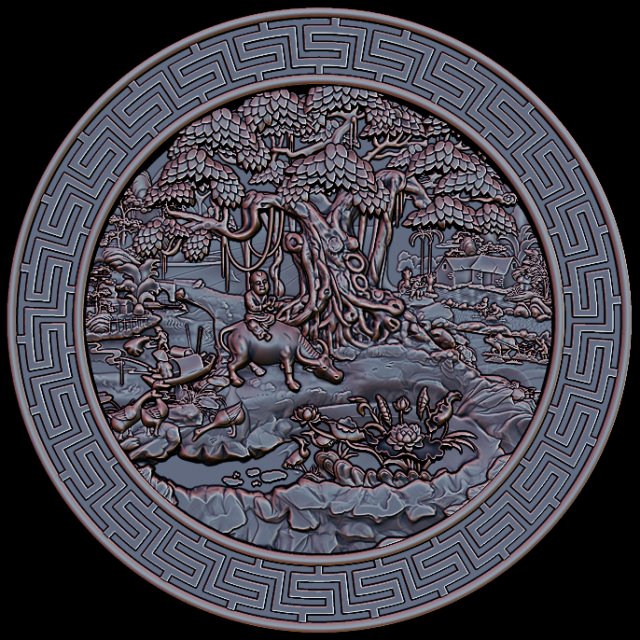 asian country stl reliefs for cnc machines Modello di stampa 3D .c4d .max .obj .3ds .fbx .stl .blend 