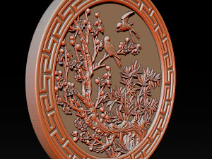 mural bamboo wood carving file stl obj and ztl for cnc 3D Print Model