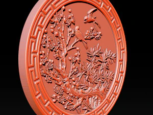 mural bamboo wood carving file stl obj and ztl for cnc 3D Print Model