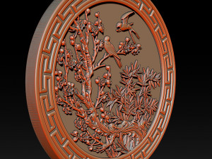 mural bamboo wood carving file stl obj and ztl for cnc 3D 프린트 모델