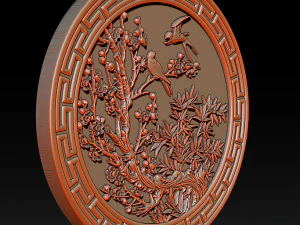 mural bamboo wood carving file stl obj and ztl for cnc 3D Print Model