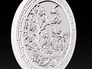 mural bamboo wood carving file stl obj and ztl for cnc 3D 프린트 모델