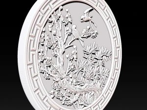 mural bamboo wood carving file stl obj and ztl for cnc 3D Print Model
