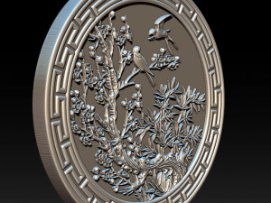 mural bamboo wood carving file stl obj and ztl for cnc 3D 프린트 모델