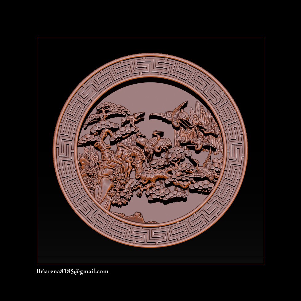 Mural Birds Carving File Stl Stl Reliefs For Cnc Machines 3d Model