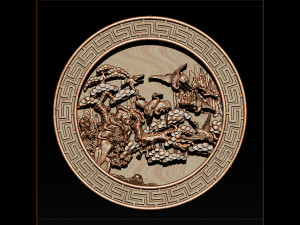 mural birds carving file stl stl reliefs for cnc machines 3D प्रिंट मॉडल