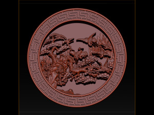 mural birds carving file stl stl reliefs for cnc machines 3D प्रिंट मॉडल