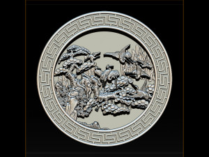 mural birds carving file stl stl reliefs for cnc machines 3D प्रिंट मॉडल