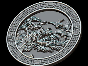 mural birds carving file stl stl reliefs for cnc machines 3D Print Model