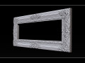 Classical carved frame 3D-Modell