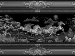 paardenreli&euml;f voor cnc 3D printmodel