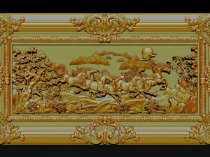 horse relief for cnc 3D Print Model