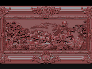 horse relief for cnc Model Cetak 3D