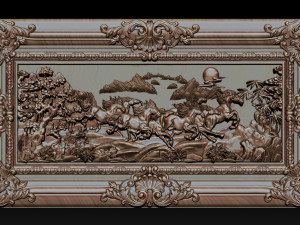 horse relief for cnc Model Cetak 3D