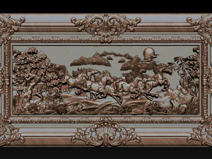 horse relief for cnc 3D Print Model