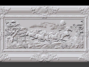 horse relief for cnc 3D Print Model
