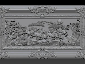 horse relief for cnc 3D Print Model