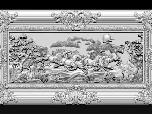 horse relief for cnc 3D Print Model