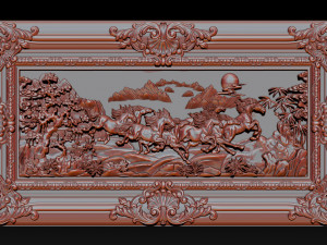 horse relief for cnc Model Cetak 3D