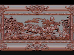 horse relief for cnc 3D Print Model