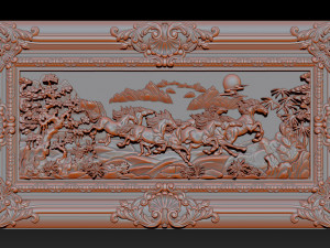 horse relief for cnc Model Cetak 3D