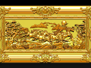 horse relief for cnc Model Cetak 3D