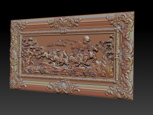 horse relief for cnc Model Cetak 3D