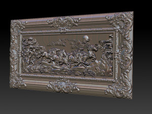horse relief for cnc Model Cetak 3D