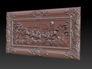 horse relief for cnc Model Cetak 3D