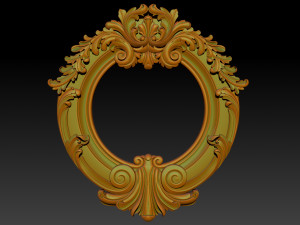 mirror classical carved frame 3Dプリントモデル