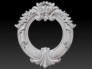 mirror classical carved frame 3D Print Model