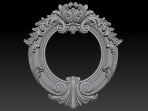 mirror classical carved frame 3D प्रिंट मॉडल