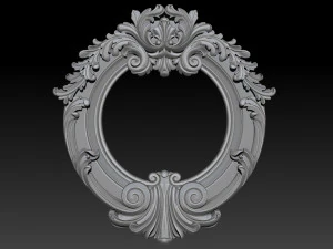mirror classical carved frame 3D Print Model