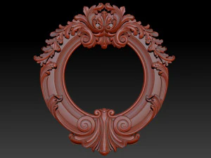 mirror classical carved frame 3D Print Model