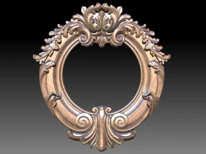 mirror classical carved frame 3D Print Model