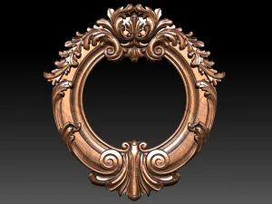 mirror classical carved frame 3D Print Model