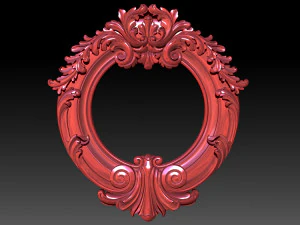 mirror classical carved frame 3D Print Model